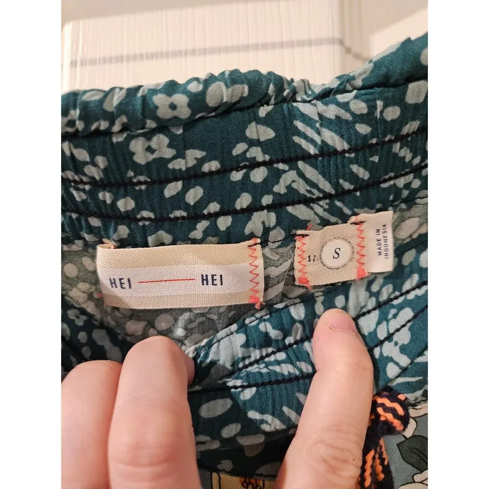 Anthropologie Hei Hei‎ Floral Rayon Shorts Small Boho Summer Drawstring Pocket